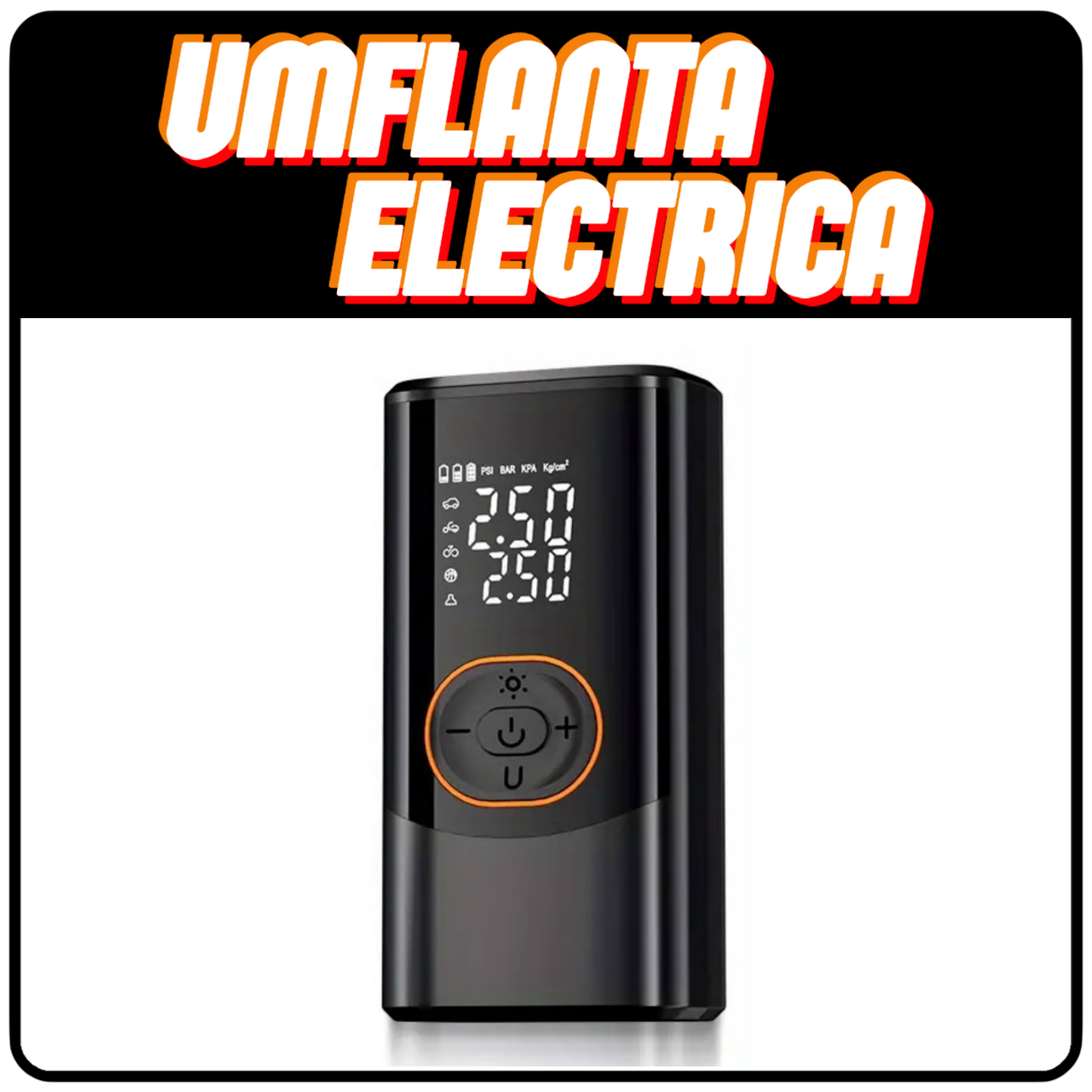 Umflanta Electrica Portabila cu Iluminare LED