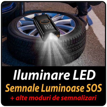 Umflanta Electrica Portabila cu Iluminare LED