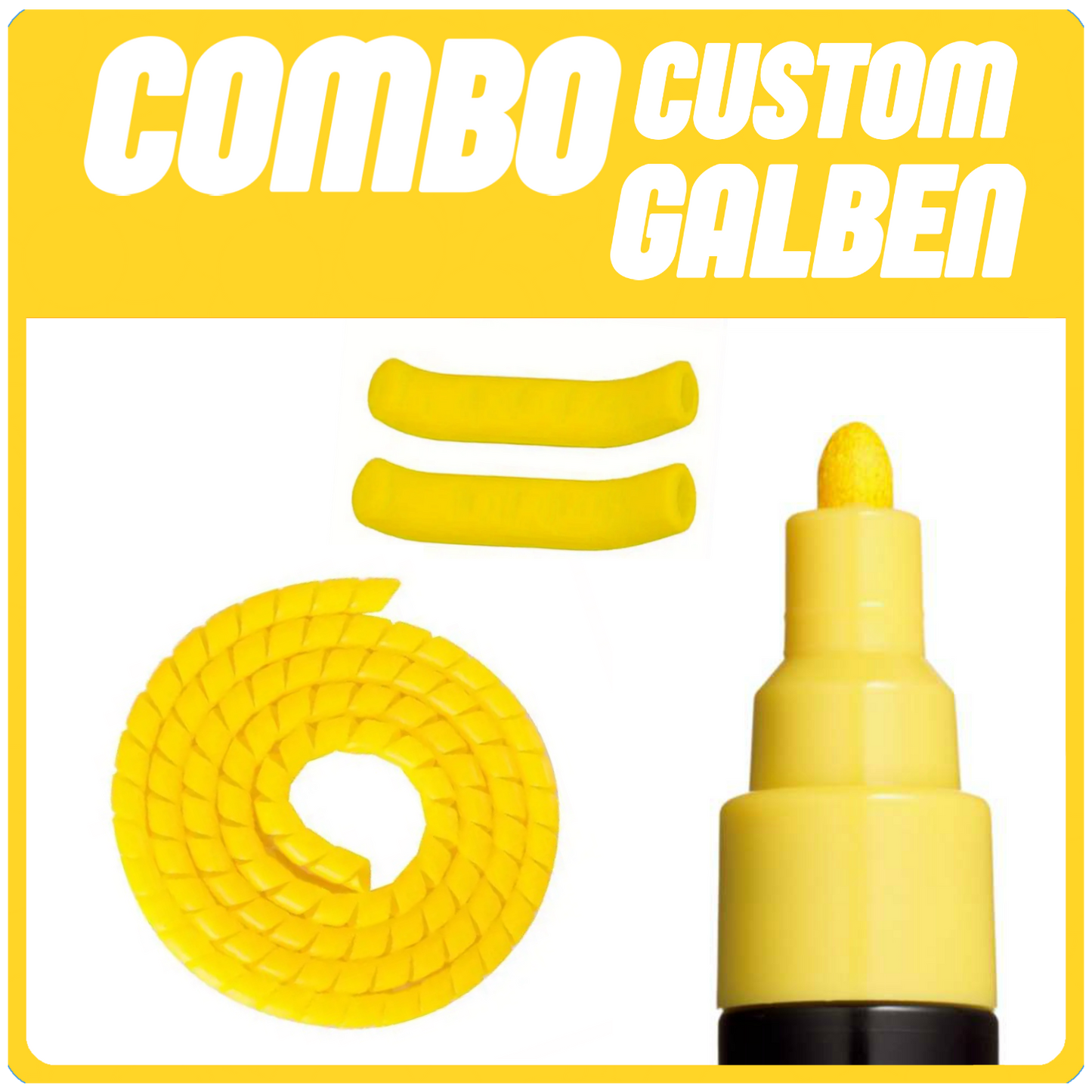 COMBO CUSTOM - GALBEN (Posca , Cablu Fire , Protectie Frana)