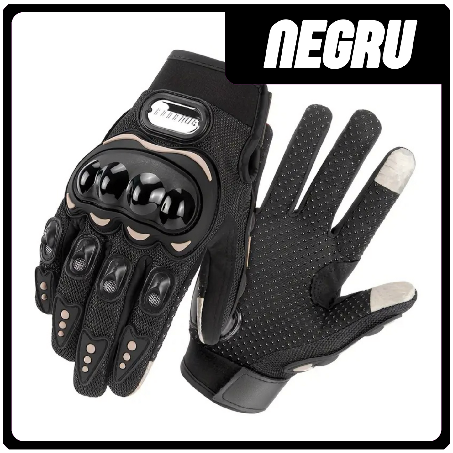 COMBO PROTECTII - NEGRU (Casca Enduro , Manusi , Cagula)