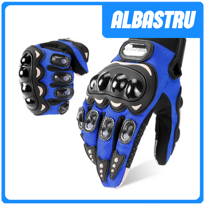 COMBO PROTECTII - ALBASTRU (Casca Enduro , Manusi , Cagula )